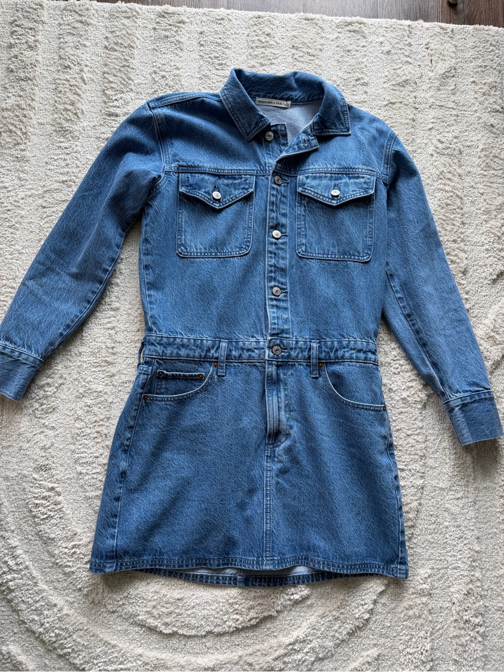 Abercrombie & Fitch Light Blue Denim Shirt Jacket